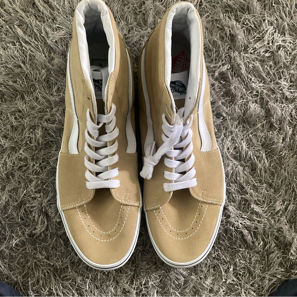 High top men vans sneakers size 13 beige/ cream color